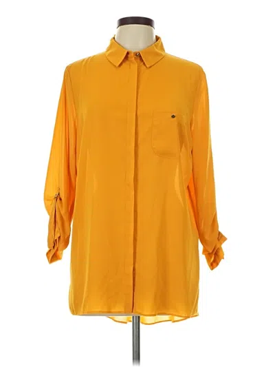 Pre-owned Primark 3/4 Sleeve Blouse In Yellow