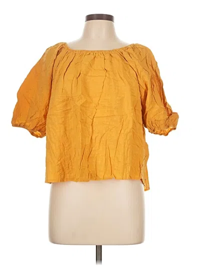 Pre-owned Primark 3/4 Sleeve Blouse In Yellow