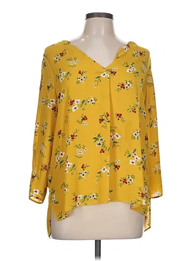 Pre-owned Primark 3/4 Sleeve Blouse In Yellow