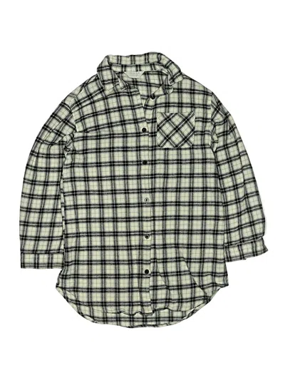 Pre-owned Primark Kids' 3/4 Sleeve Button Down Shirt In Green