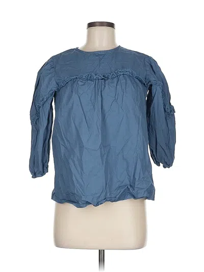 Pre-owned Primark 3/4 Sleeve T-shirt In Blue