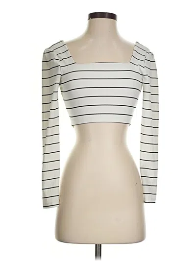 Pre-owned Primark 3/4 Sleeve Top Ivory Sweetheart Neckline Tops