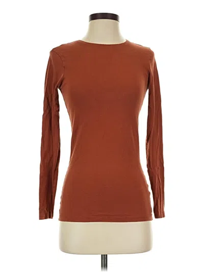 Pre-owned Primark 3/4 Sleeve T-shirt In Brown