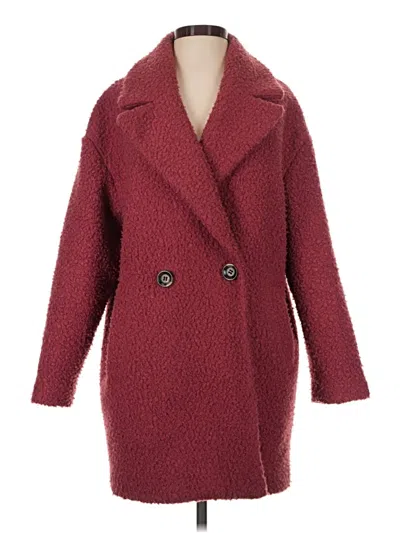Pre-owned Primark Coat In Burgundy