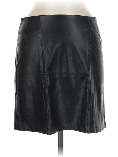 Pre-owned Primark Faux Leather Skirt In Black