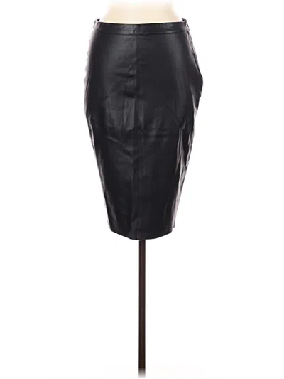 Pre-owned Primark Faux Leather Skirt In Black