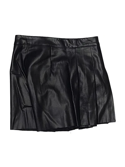 Pre-owned Primark Faux Leather Skirt In Black