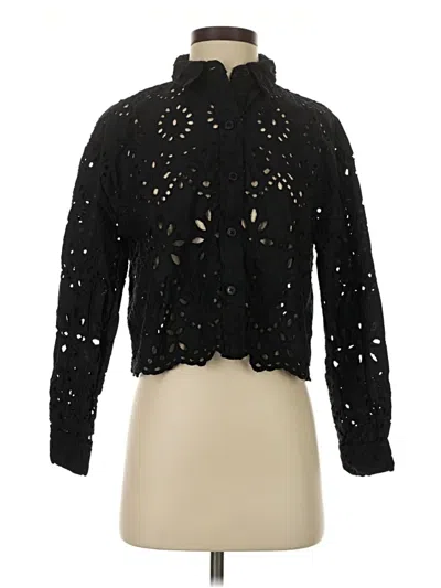 Pre-owned Primark Long Sleeve Blouse In Black