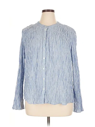 Pre-owned Primark Long Sleeve Blouse In Blue