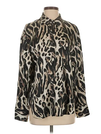 Pre-owned Primark Long Sleeve Blouse In Brown