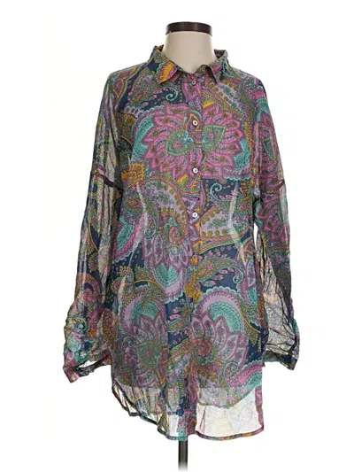 Pre-owned Primark Long Sleeve Blouse In Purple