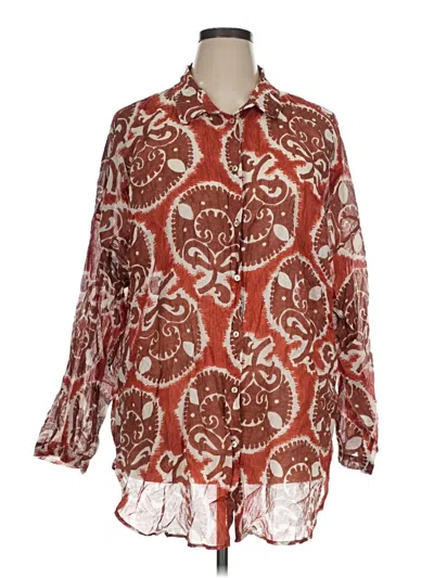 Pre-owned Primark Long Sleeve Blouse In Red