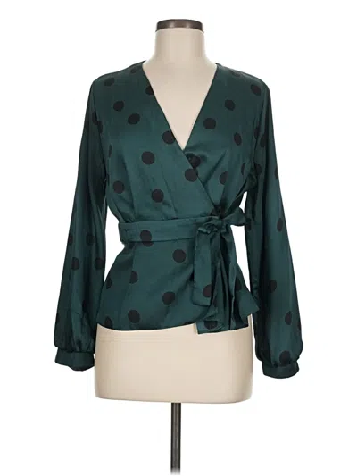 Pre-owned Primark Long Sleeve Blouse In Teal