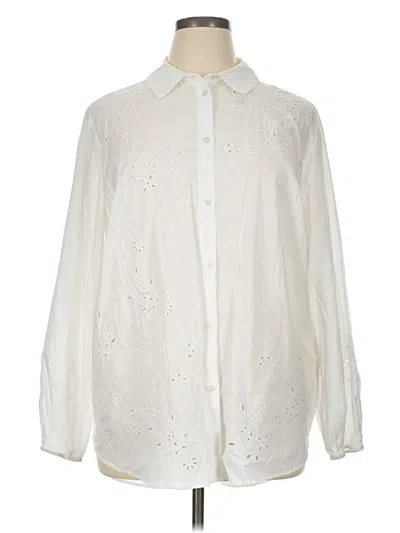 Pre-owned Primark Long Sleeve Blouse In White