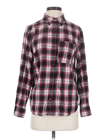 Pre-owned Primark Long Sleeve Button Down Shirt In Burgundy