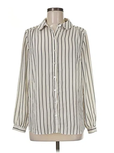 Pre-owned Primark Long Sleeve Button Down Shirt In Ivory