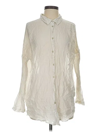 Pre-owned Primark Long Sleeve Button Down Shirt In Ivory