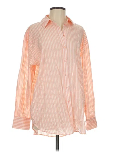 Pre-owned Primark Long Sleeve Button Down Shirt In Orange