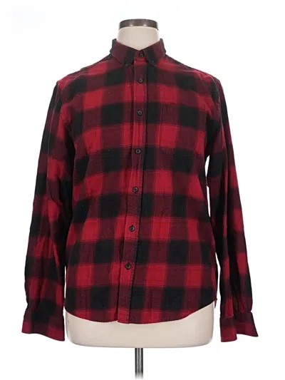 Pre-owned Primark Long Sleeve Button Down Shirt In Red
