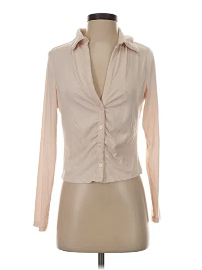 Pre-owned Primark Long Sleeve Button Down Shirt In Tan