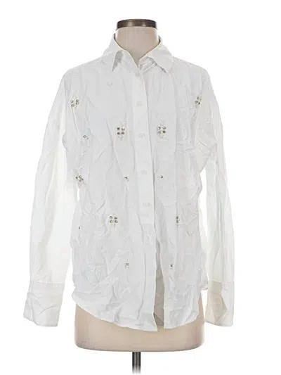 Pre-owned Primark Long Sleeve Button Down Shirt In White