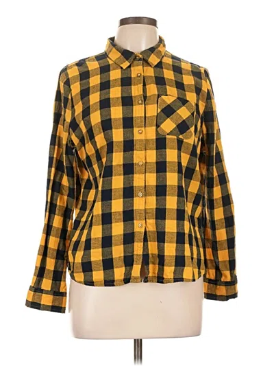Pre-owned Primark Long Sleeve Button Down Shirt In Yellow