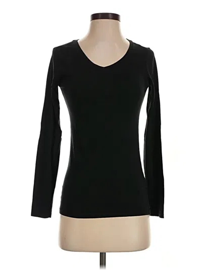 Pre-owned Primark Long Sleeve Top Black Scoop Neck Tops