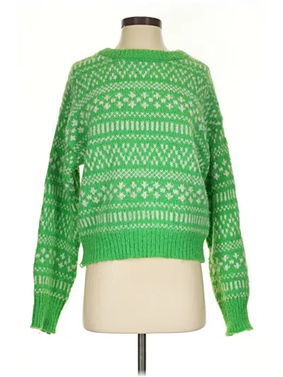Pre-owned Primark Pullover Sweater In Green
