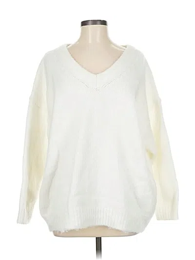 Pre-owned Primark Pullover Sweater In White