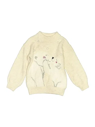 Pre-owned Primark Kids' Pullover Sweater In White