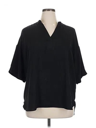 Pre-owned Primark Short Sleeve Blouse In Black