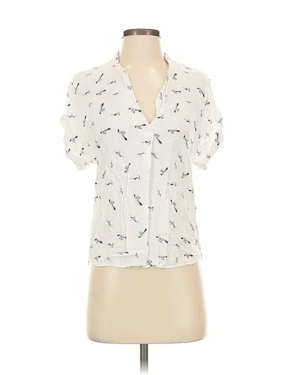 Pre-owned Primark Short Sleeve Blouse In White