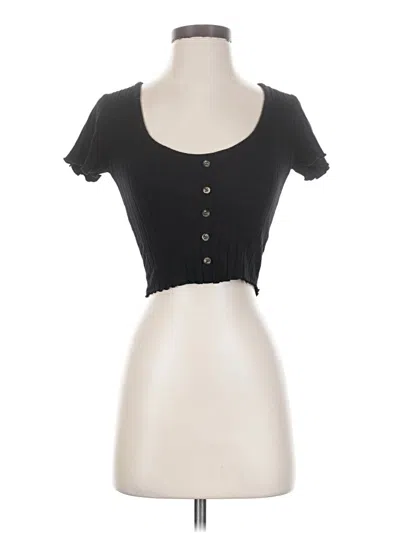 Pre-owned Primark Short Sleeve Top Black Sweetheart Neckline Tops