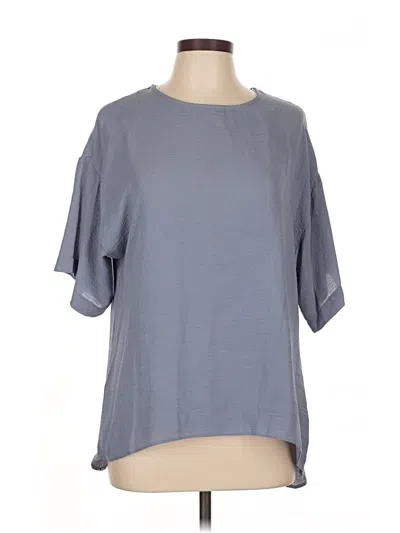 Pre-owned Primark Short Sleeve Top Gray Boatneck Tops