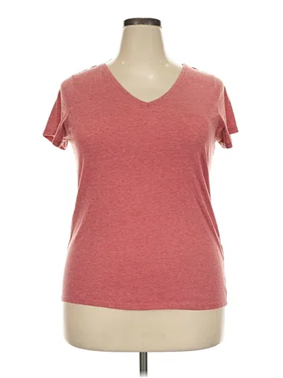 Pre-owned Primark Short Sleeve Top Red V-neck Tops