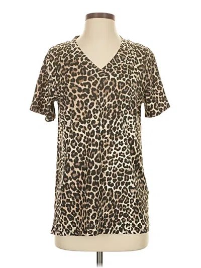 Pre-owned Primark Short Sleeve T-shirt In Brown