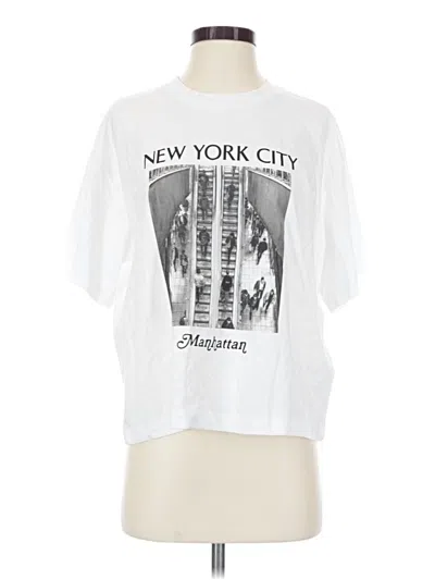 Pre-owned Primark Short Sleeve T-shirt In White