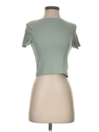 Pre-owned Primark Short Sleeve Turtleneck In Green