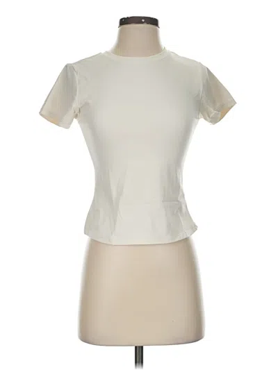Pre-owned Primark Short Sleeve Turtleneck In Ivory