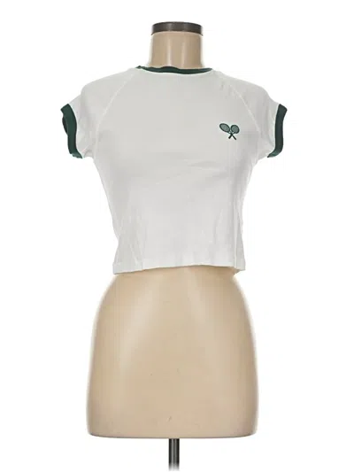 Pre-owned Primark Short Sleeve Turtleneck In White