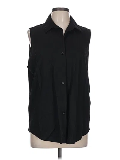 Pre-owned Primark Sleeveless Button Down Shirt In Black
