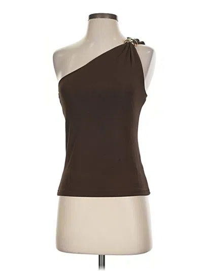 Pre-owned Primark Sleeveless Top Brown One Shoulder Neckline Tops