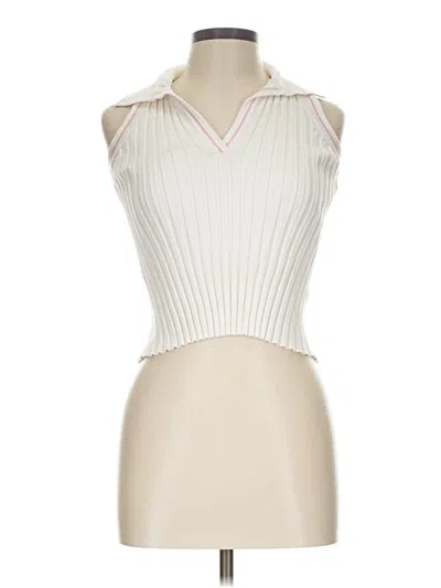 Pre-owned Primark Sleeveless Top Ivory Halter Neckline Tops