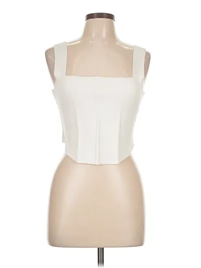 Pre-owned Primark Sleeveless Top Ivory Strapless Neckline Tops In White