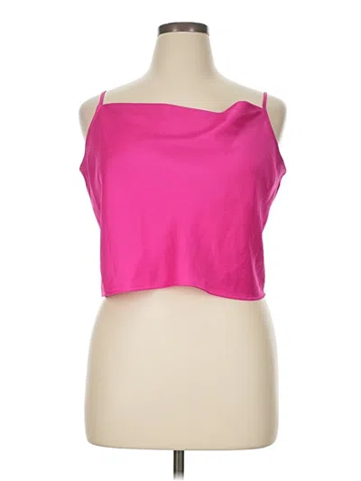 Pre-owned Primark Sleeveless Top Pink One Shoulder Neckline Tops