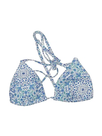 Pre-owned Primark Swimsuit Top Blue Paisley Pattern Swimwear