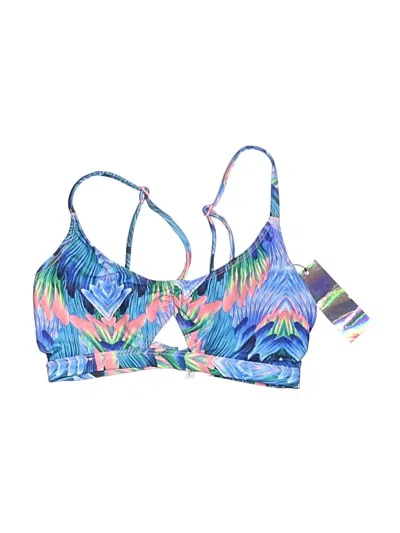 Primark Swimsuit Top Green Print Pattern Swimwear