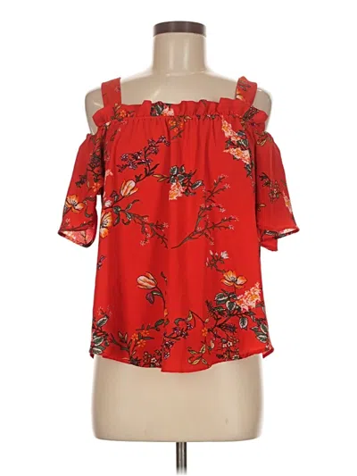 Pre-owned Primark Tank Top Red Cold Shoulder Neckline Tops