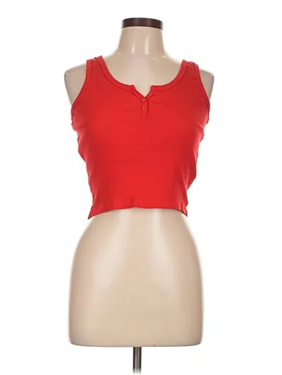 Pre-owned Primark Tank Top Red Strapless Neckline Tops