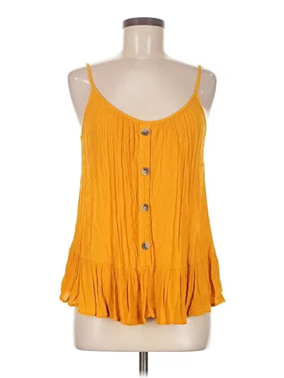 Pre-owned Primark Tank Top Yellow Halter Neckline Tops